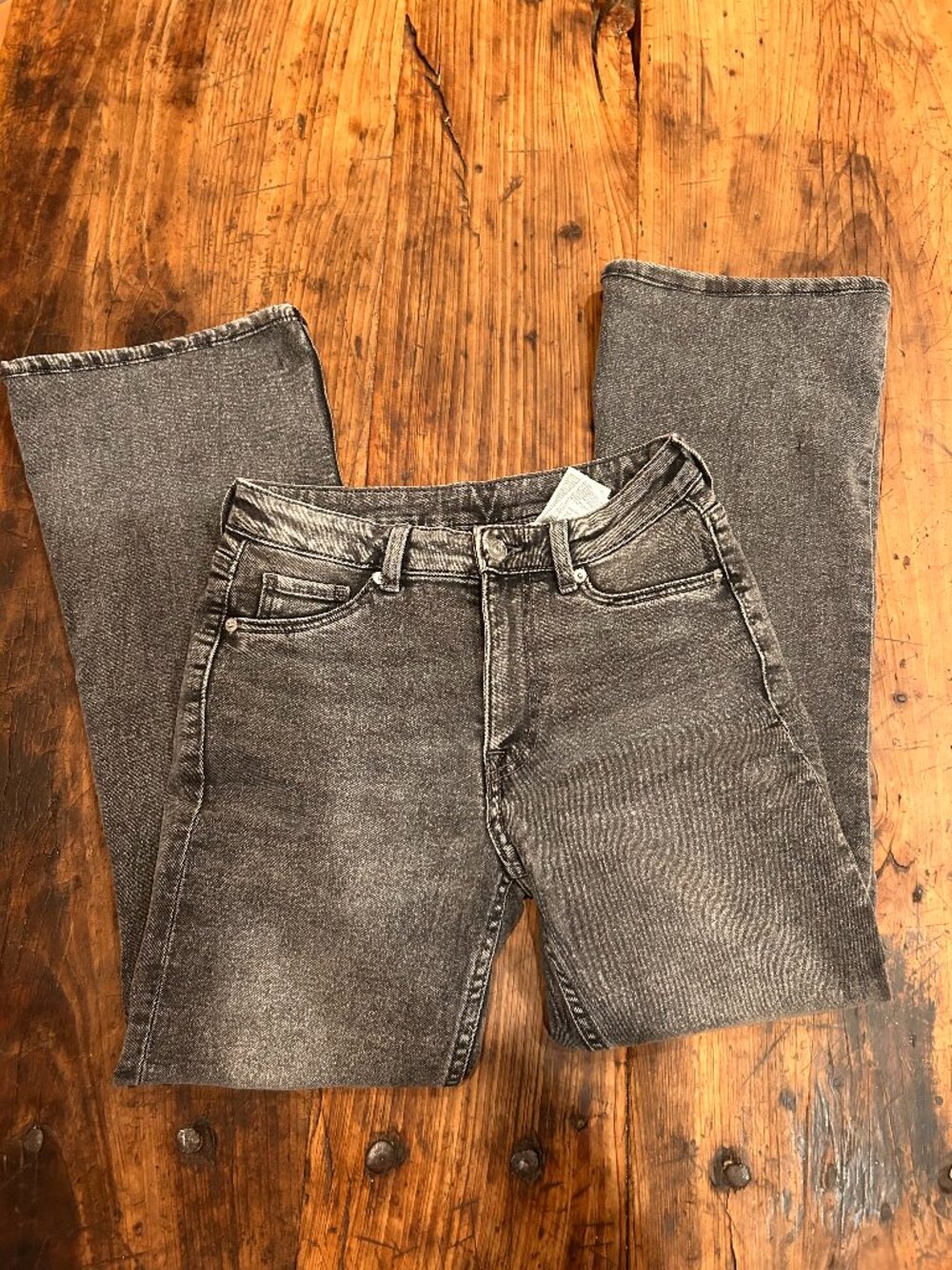 H&M Slim Bootcut / Flare Jeans — Washed Black — Size 4
